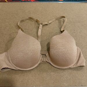 ✅Victoria's Secret 34B racer back semi Demi padded cup bra front clasp smoothing